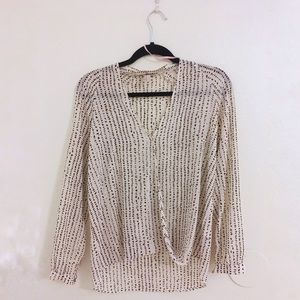 Forever 21 long sleeve blouse with fun dot pattern